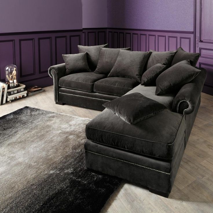 Awesome Velvet Sectional Sofa With Chaise 98 With Additional Sofas Pertaining To Velvet Sectional Sofas (Photo 3 of 10)