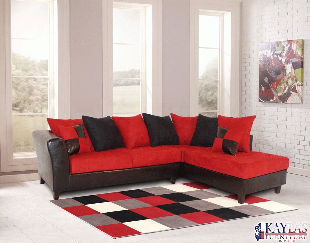 Best Of Red And Black Sectional Sofa With Kaylasfurniture | Bonners With Red Black Sectional Sofas (View 3 of 10)