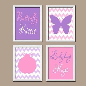 Butterfly Lady Bug Wall Art Canvas Or From Trm Design | Home With Girl Canvas Wall Art (View 15 of 20)