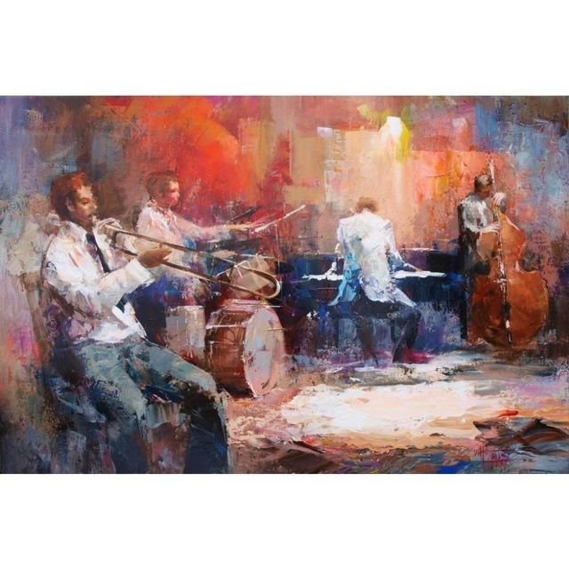 Canvas Wall Art Music Jazz Band Willem Haenraets Canvas Oil With Regard To Jazz Canvas Wall Art (View 7 of 20)