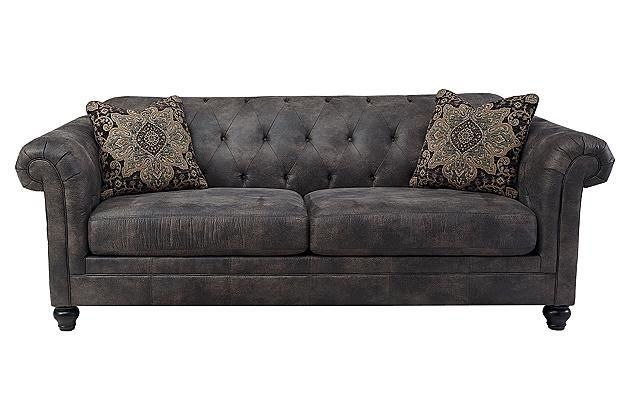 Cobblestone Hartigan Sofa @ Ashley Furniture – Our New Sofa, Gray In Ashley Tufted Sofas (View 2 of 10)