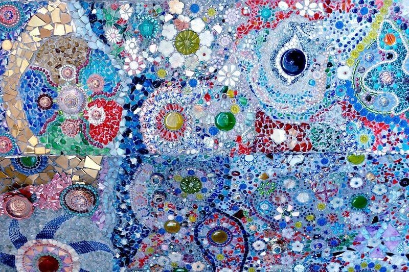 Colorful Glass Mosaic Art And Abstract Wall Backgr | Stock Photo Pertaining To Abstract Mosaic Art On Wall (View 18 of 20)