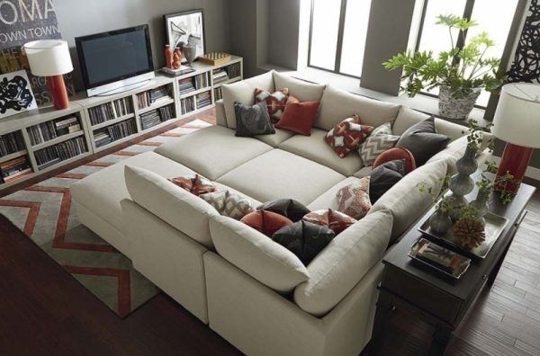 Couch With Large Ottoman Superhuman Sectional Sofas Sofa Home Design Inside Sectional Couches With Large Ottoman (View 3 of 10)