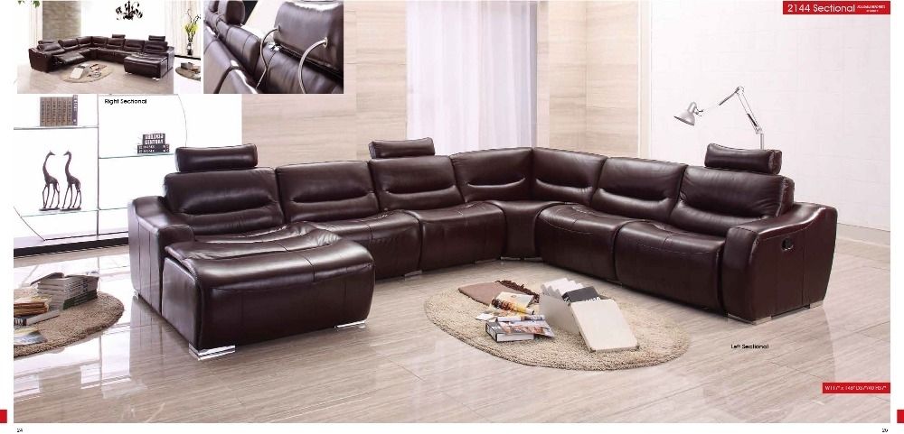 Cow Genuine/real Leather Sofa Set Living Room Sofa Sectional/corner Inside Home Furniture Sectional Sofas (View 5 of 10)