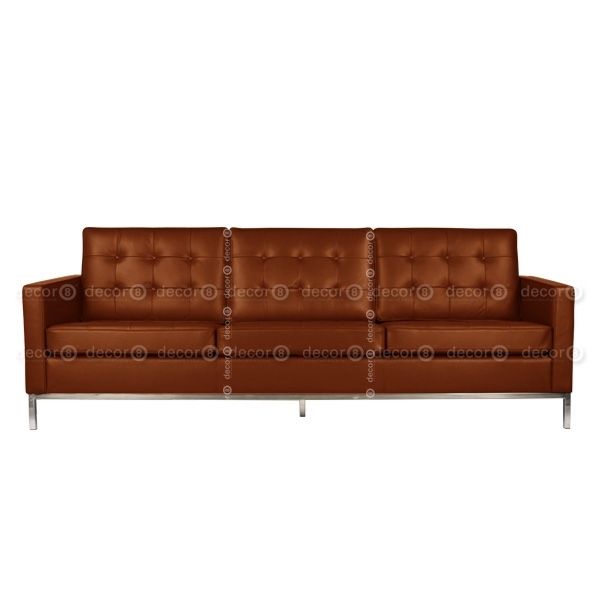 Decor8 Modern Furniture Florence Leather 3 Seat Sofa, Three Seater With Florence Leather Sofas (Photo 33676 of 35622)