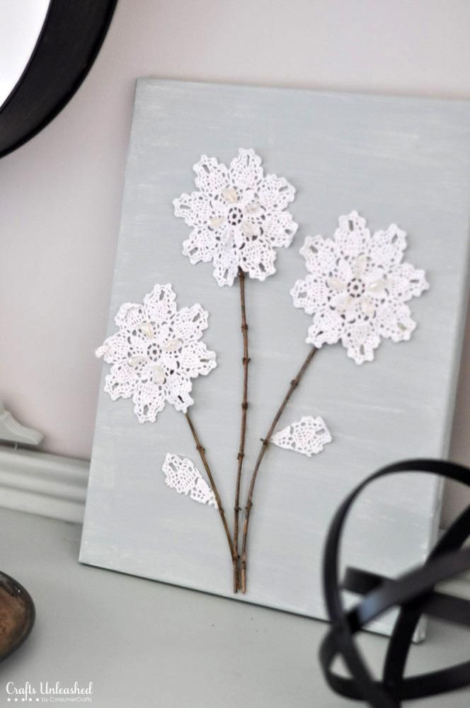 Diy Canvas Wall Art: Shabby Chic Flowers – Crafts Unleashed Pertaining To Diy Canvas Wall Art (View 17 of 20)