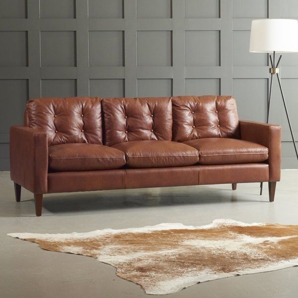 Dwellstudio Leather Sofa & Reviews | Dwellstudio For Florence Leather Sofas (Photo 33968 of 35622)