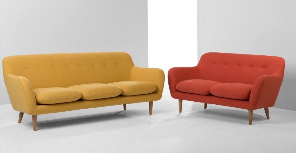 Dylan 3 Seater Sofa, Retro Orange | Made Regarding Retro Sofas (View 1 of 10)