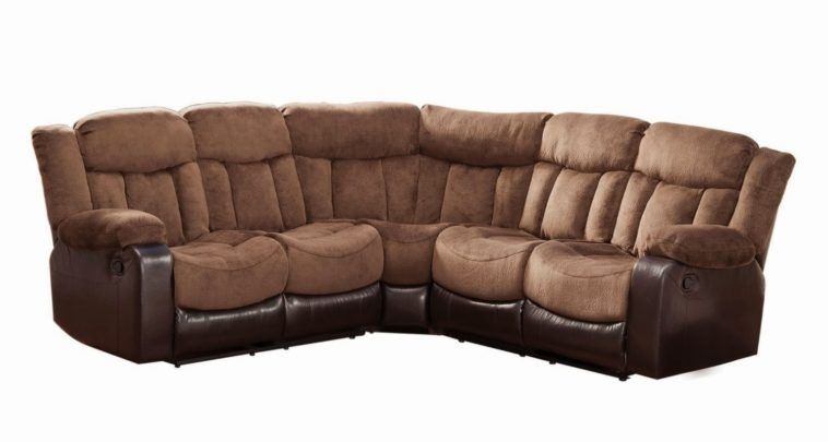 Entranching Furniture Brown Leather High Back Sectional Recliner Regarding Sectional Sofas With High Backs (View 2 of 10)