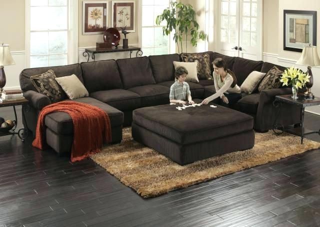 Fabulous Extra Large Sectional Sofa For House Design Deep Feather With Regard To Sofas With Large Ottoman (View 10 of 10)