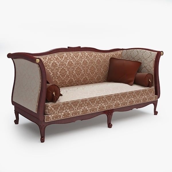 Fashioned Sofa 3D Model With Regard To Old Fashioned Sofas (Photo 34663 of 35622)
