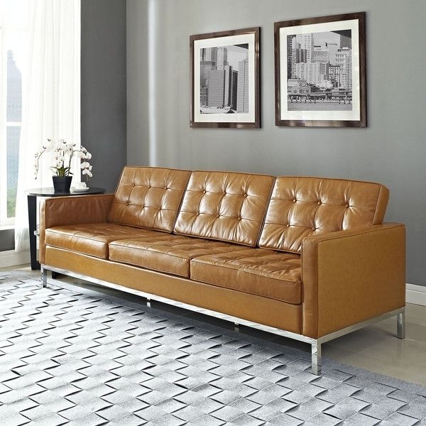 Florence Knoll Style Leather Sofa | Florence Knoll, Living Room Throughout Florence Leather Sofas (Photo 33670 of 35622)