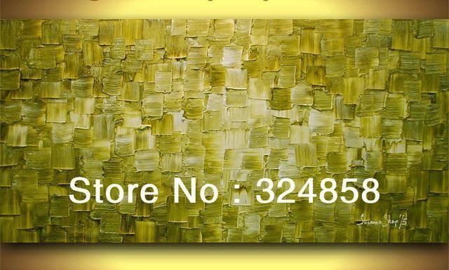 Handmade Abstract Art Olive Green Abstract Oil Painting On Within Olive Green Abstract Wall Art (View 6 of 20)