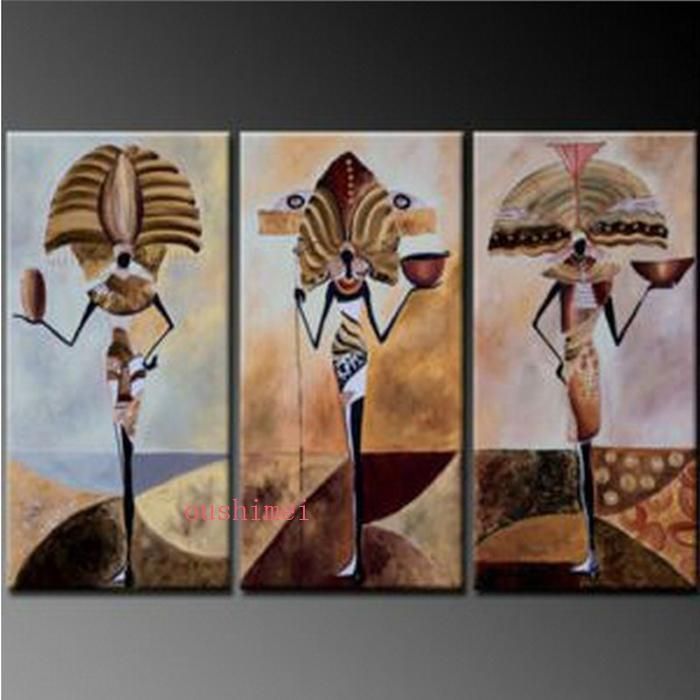 Handmade Abstract Egypt Character Oil Painting On Canvas Wall Intended For Egyptian Canvas Wall Art (View 2 of 20)