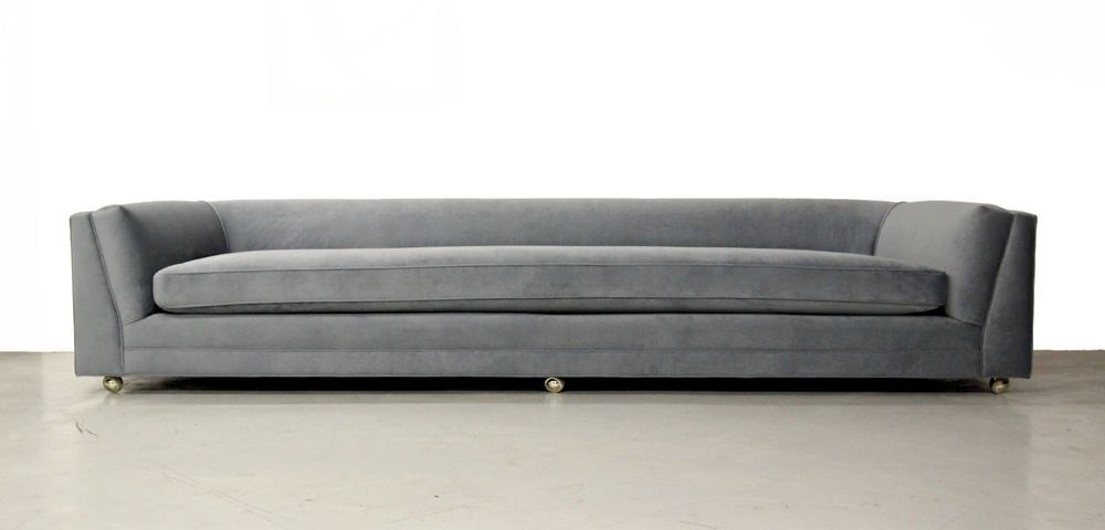 Huge Rare 10Ft Mid Century Modern Long Low Sofa With Rounded Back Throughout Long Modern Sofas (View 1 of 10)
