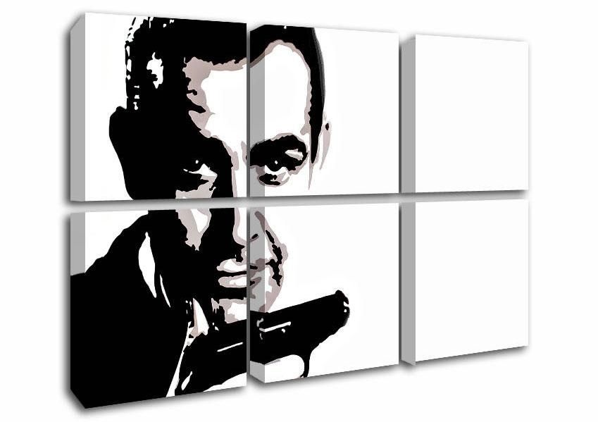 Icons Six Panel Sean Connery James Bond Icons Canvas Prints Within James Bond Canvas Wall Art (View 9 of 20)