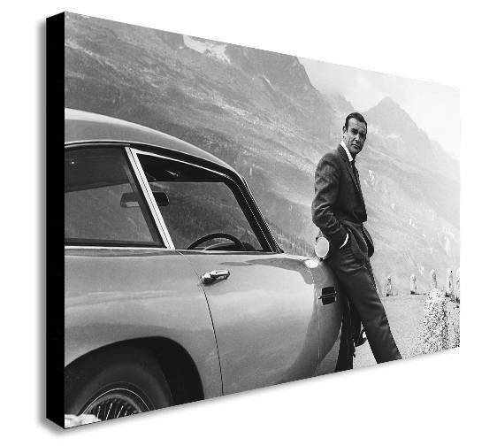 James Bond Sean Connery Aston Martin Canvas Wall Art Print Throughout James Bond Canvas Wall Art (Photo 4 of 20)