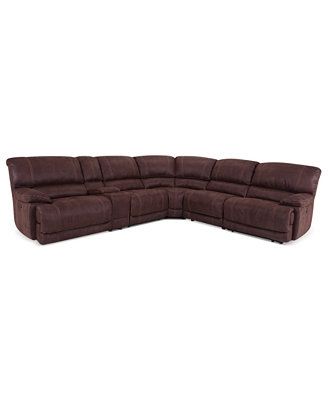Jedd Fabric 6 Piece Power Reclining Sectional Sofa (2 Power Motion Inside Jedd Fabric Reclining Sectional Sofas (View 5 of 10)