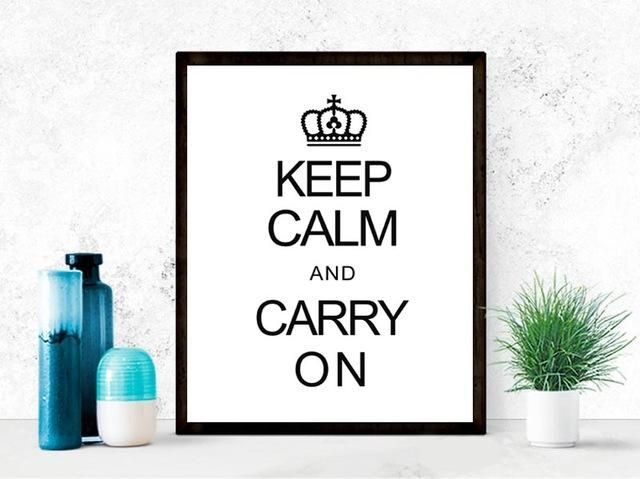 Keep Calm Quote Canvas Art Print Painting Poster, Wall Pictures Intended For Keep Calm Canvas Wall Art (View 1 of 20)