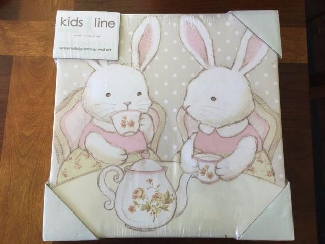 Kidsline Sweet Lullaby Canvas Wall Art Set Of 2 Girl Nursery Within Kidsline Canvas Wall Art (View 10 of 20)