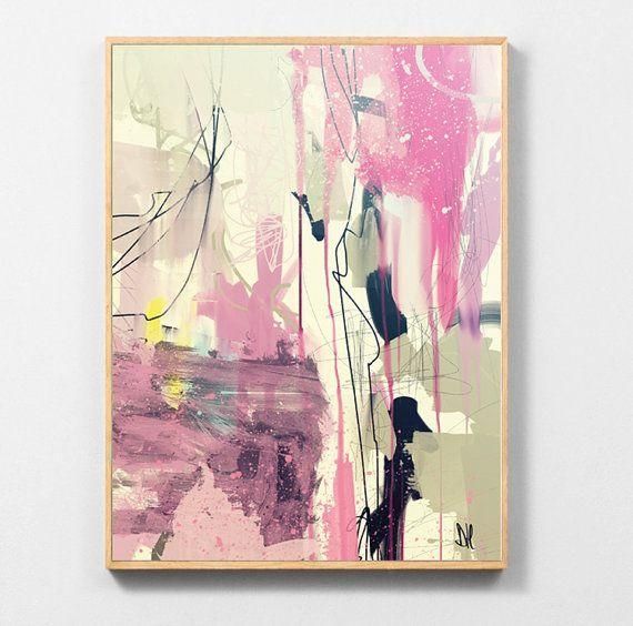 Large Abstract Art, Printable Abstract Wall Art, Hand Painted Regarding Printable Abstract Wall Art (View 13 of 20)