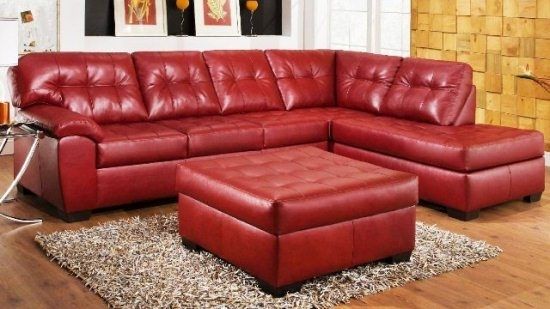 Leather Sectional With Chaise For Relax | Exist Decor Inside Red Leather Sectionals With Ottoman (View 1 of 10)