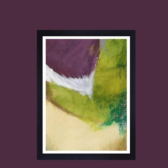 Lime Green Abstract Wall Art Lime Abstract Art Purple Modern For Lime Green Abstract Wall Art (View 14 of 20)