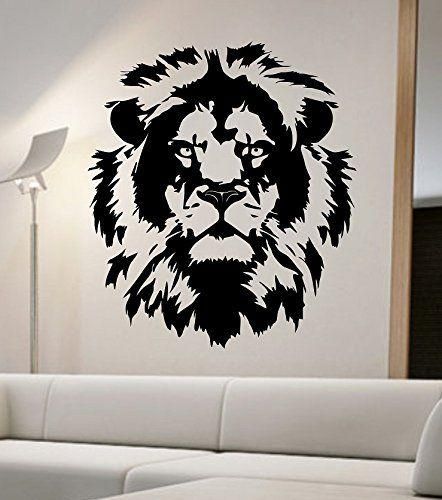 Lion Wall Decal Viinyl Sticker Home Decor Abstract Lion Face Cat With Abstract Lion Wall Art (View 12 of 20)