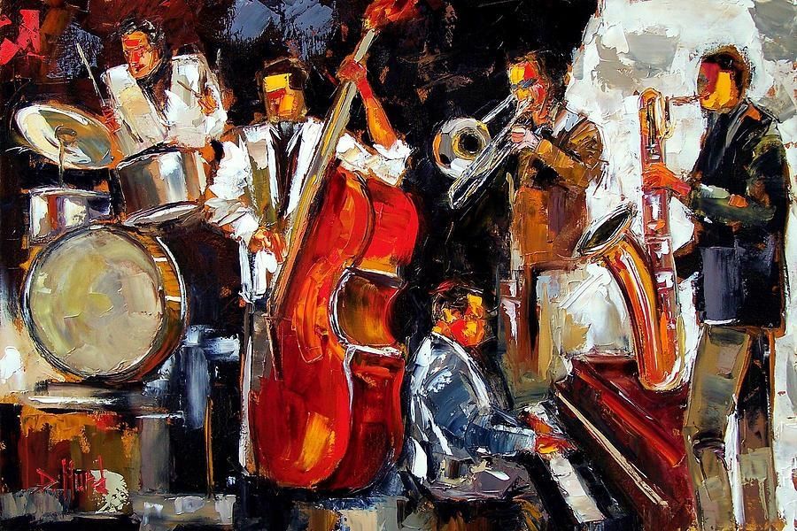 Living Jazz Paintingdebra Hurd With Abstract Jazz Band Wall Art (View 8 of 20)