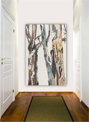 Long Extra Large Wall Art White Modern Rustic Canvas Print Pastels In Rustic Canvas Wall Art (View 13 of 20)
