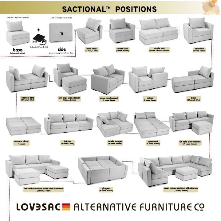 Lovesac, Coolest Piece Of Furniture It Comes Apart And You Can Make Regarding Sectional Sofas That Come In Pieces (View 2 of 10)