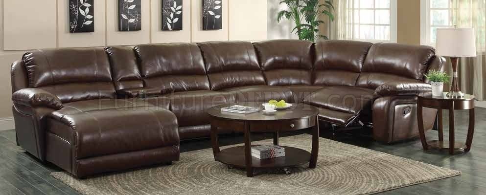 Mackenzie Motion Sectional Sofa 6Pc Chestnut 600357Coaster With Regard To Motion Sectional Sofas (View 6 of 10)