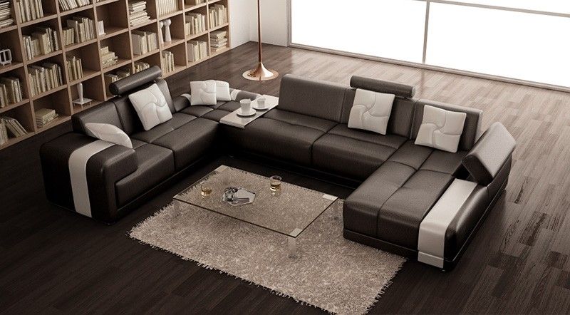 Marvelous Modern Leather Sectional Sofa Bed Ideas Eva Furniture Of Within Vt Sectional Sofas (View 10 of 10)