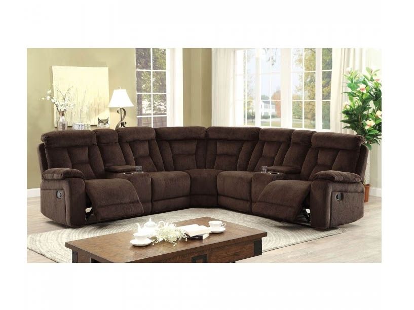 Maybell Brown Fabric Sectional Sofa – Shop For Affordable Home Regarding Fabric Sectional Sofas (View 8 of 10)