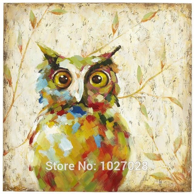 Modern Wall Art Bird Painting For Home Wall Decoration Handmade With Regard To Quirky Canvas Wall Art (View 9 of 20)