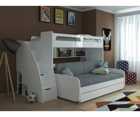Mondo – Twin Bunk Bed With Sofa, Table And Trundle In Sofa Bunk Beds (View 8 of 10)