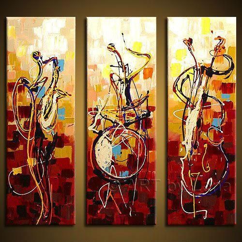 Movement Of Jazz" $ 47.99 Http://www.yourartanddecor For Abstract Jazz Band Wall Art (Photo 16 of 20)