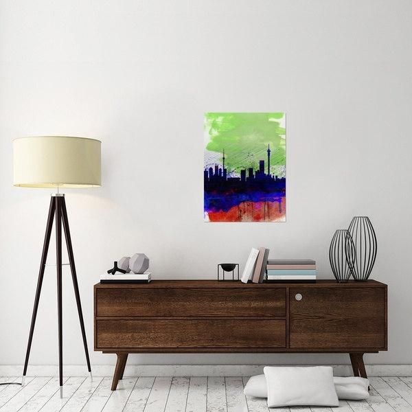 Naxart Studio 'johannesburg Watercolor Skyline' Stretched Canvas For Johannesburg Canvas Wall Art (View 19 of 20)