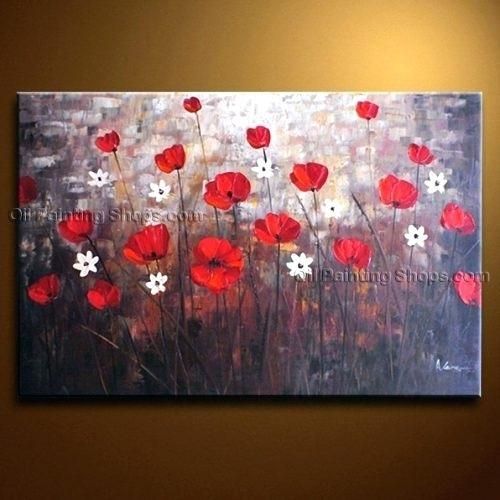 Poppy Home Decor Medium Size Of Red Poppy Metal Wall Art Red Poppy Intended For Poppies Canvas Wall Art (View 18 of 20)