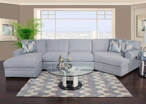 Poseidon Ii 3 Piece Chaise Sectional With Cuddler | Future House In Sectional Sofas With Cuddler Chaise (View 1 of 10)