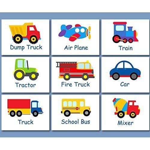 Printable Transportation Nursery Art, Instant Download Digital For Cars Theme Canvas Wall Art (View 12 of 20)