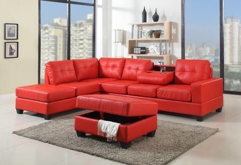 Red Sectional W/ottoman (Furniture) In Lancaster, Pa – Offerup Inside Lancaster Pa Sectional Sofas (View 5 of 10)