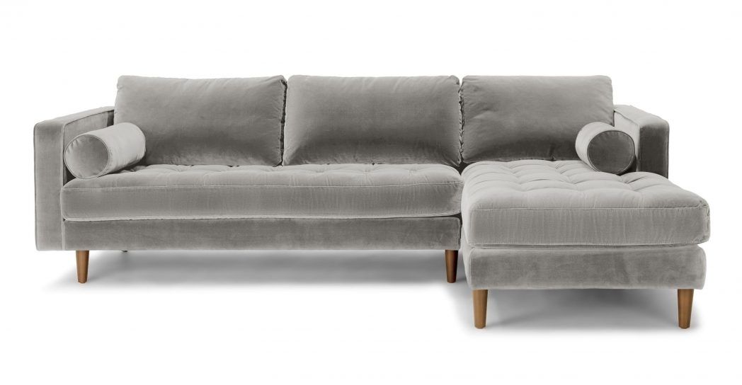 Right Sectional Sofa Sven Intuition Gray Scandinavian Furniture Hand Inside Regina Sectional Sofas (View 8 of 10)