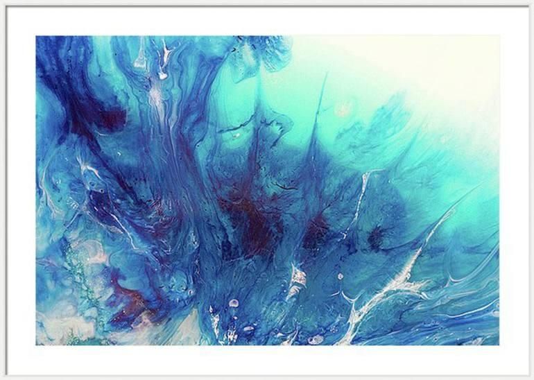 Saatchi Art: Blue Ocean Art Blue Ocean Wave Abstract Painting Blue In Abstract Ocean Wall Art (View 19 of 20)