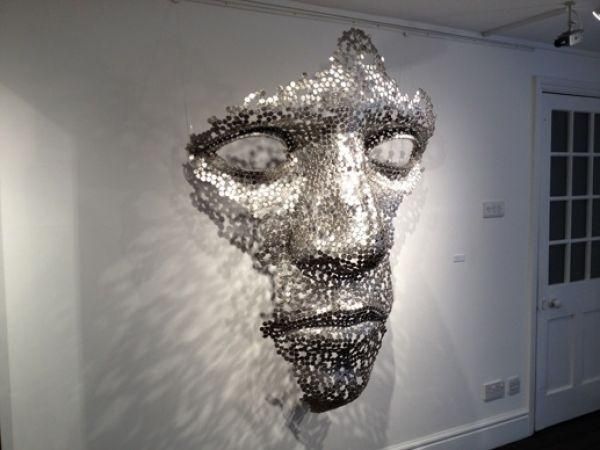 Sculpture: 'cloud Formation (Abstract Outsize Mans Face Sxculpture Regarding Kirby Abstract Wall Art (View 2 of 20)