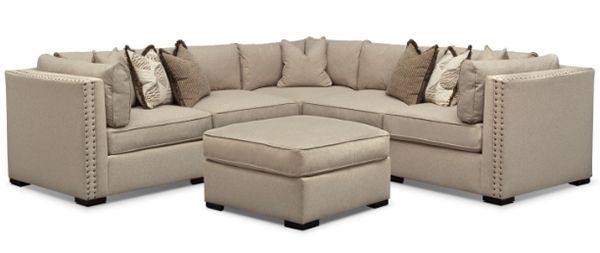 Sectional Sofa With Nailhead Trim Black Centerfieldbar Com 10 Pertaining To Sectional Sofas With Nailheads (View 6 of 10)
