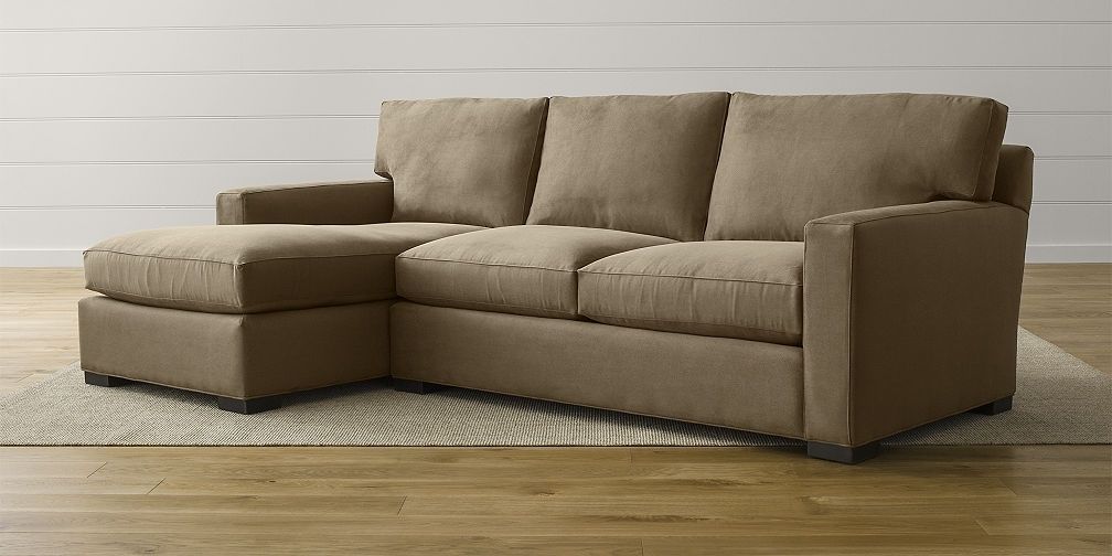 Sectional Sofas: Leather And Fabric | Crate And Barrel With Regard To Leather Sectional Sofas (View 8 of 10)