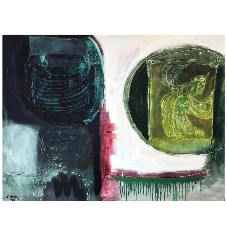Sheldon Kirby “Talisman X” Abstract Oil Painting For Sale At 1Stdibs Regarding Kirby Abstract Wall Art (Photo 3 of 20)