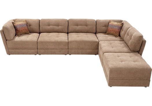 Shop For A Cozumel 6 Pc Truffle Sectional At Rooms To Go Find Sofa With Regard To Rooms To Go Sectional Sofas (View 5 of 10)
