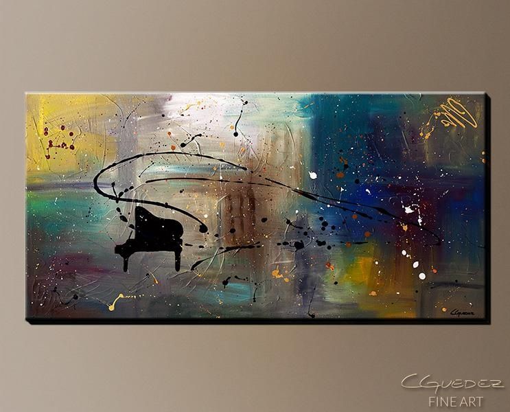 Signed Fine Art Canvas Prints And Posters Of Contemporary Abstract Pertaining To Jazz Canvas Wall Art (View 14 of 20)